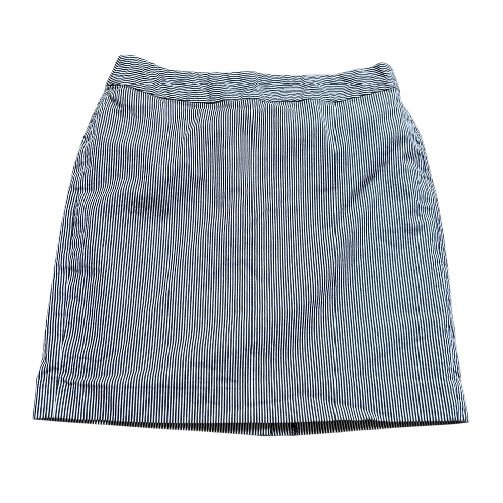 Women's Banana Republic Cotton Blue & White Skirt Size 12 Summer Nautical